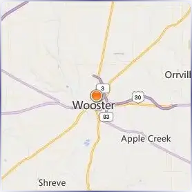 The College of Wooster Location Map The College of Wooster Location Map