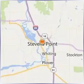 University of Wisconsin Stevens Point Location Map